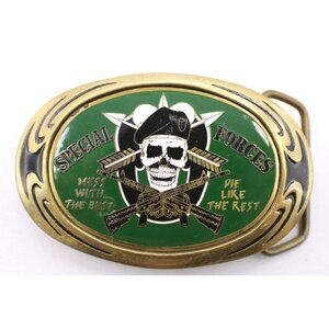 Special Forces Military Solid Brass Belt Buckle Mess With The Best Vintage 1983